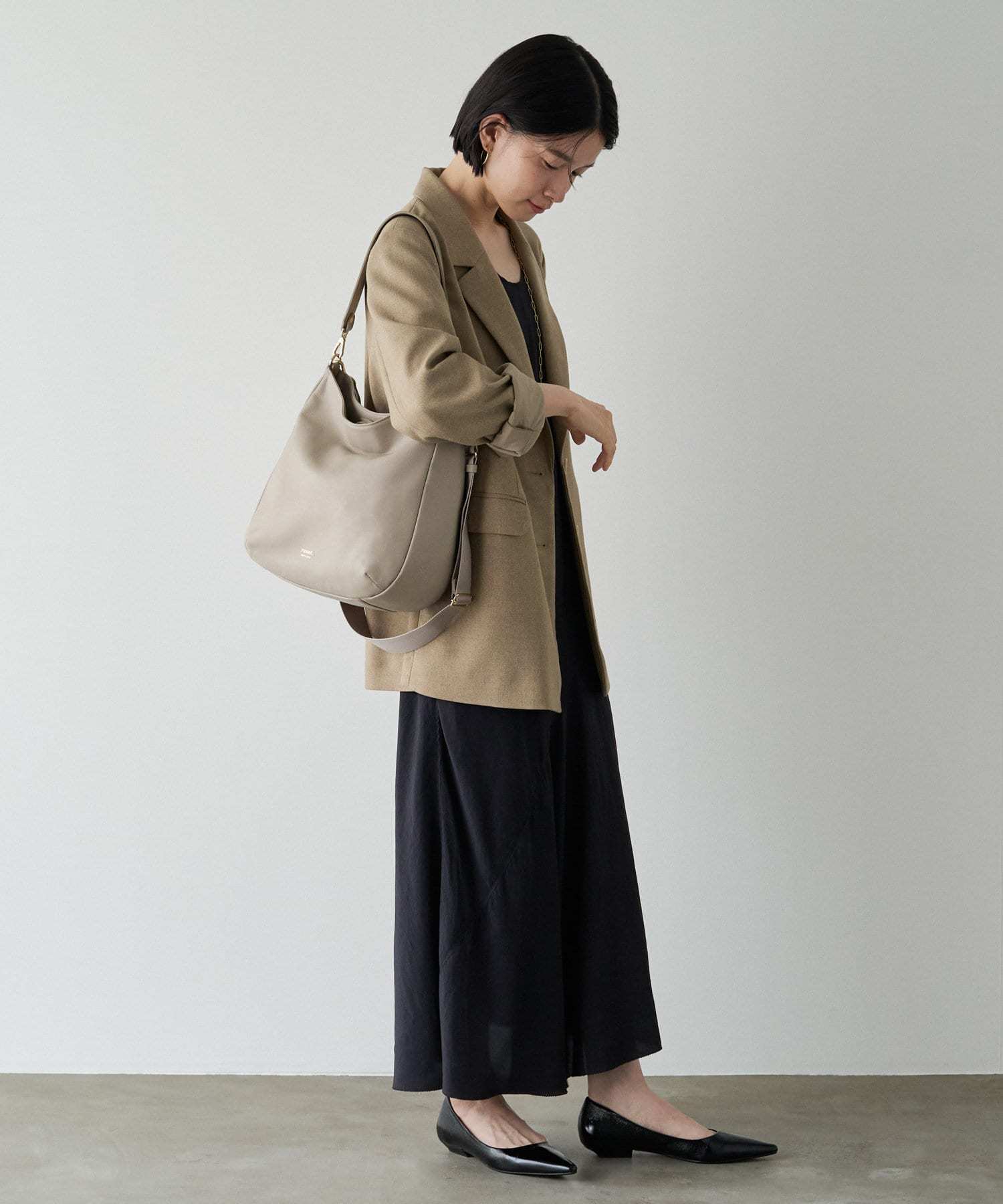 Russet [Soft leather] Large shoulder bag